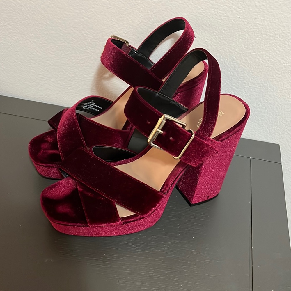 Velvet heels